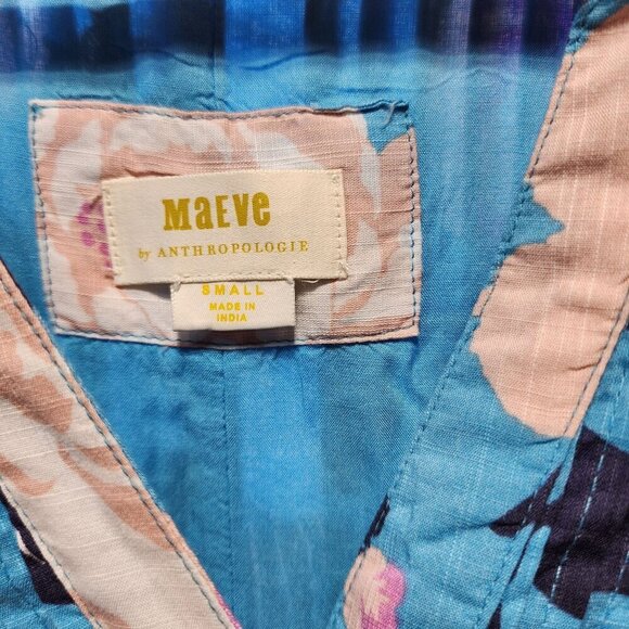 Anthropologie Maeve The Cassandra Maxi Dress Size S Blue Fluttery Maxi - Picture 12 of 14